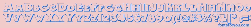 MidlandRailShadowNf Font – Blue Fonts on Pink Background