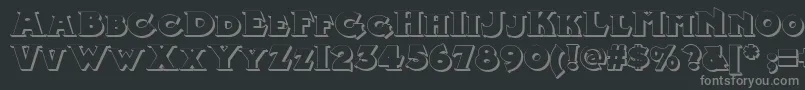 MidlandRailShadowNf Font – Gray Fonts on Black Background