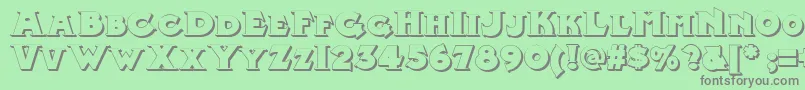 MidlandRailShadowNf Font – Gray Fonts on Green Background