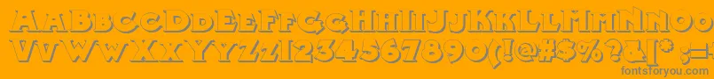 MidlandRailShadowNf-Schriftart – Graue Schriften auf orangefarbenem Hintergrund