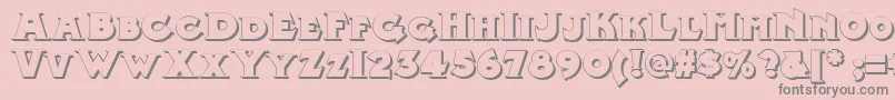 MidlandRailShadowNf Font – Gray Fonts on Pink Background