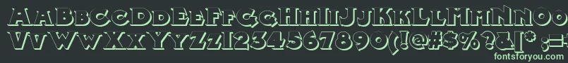 MidlandRailShadowNf Font – Green Fonts on Black Background