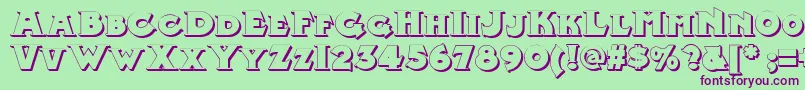 MidlandRailShadowNf Font – Purple Fonts on Green Background