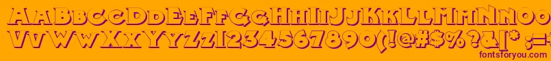 MidlandRailShadowNf Font – Purple Fonts on Orange Background