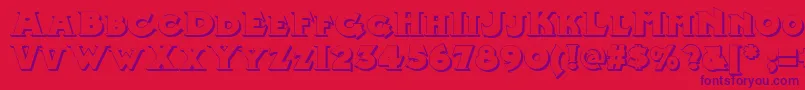 MidlandRailShadowNf Font – Purple Fonts on Red Background