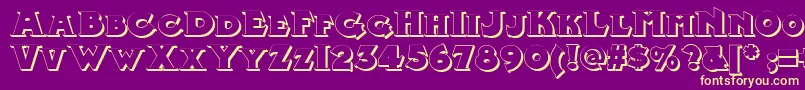 MidlandRailShadowNf Font – Yellow Fonts on Purple Background