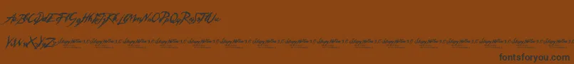 Czcionka SleepyHollow3.0 – czarne czcionki na brązowym tle