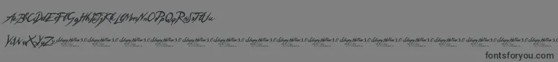 SleepyHollow3.0 Font – Black Fonts on Gray Background