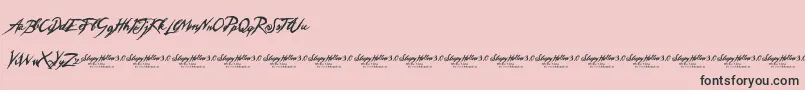 Шрифт SleepyHollow3.0 – чёрные шрифты на розовом фоне