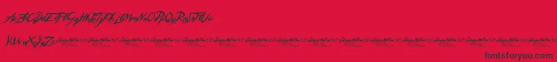 SleepyHollow3.0 Font – Black Fonts on Red Background