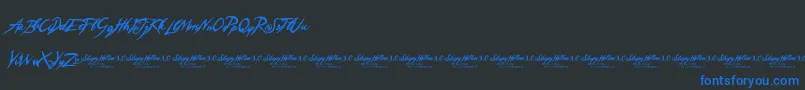 Шрифт SleepyHollow3.0 – синие шрифты на чёрном фоне