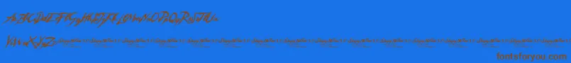 Czcionka SleepyHollow3.0 – brązowe czcionki na niebieskim tle