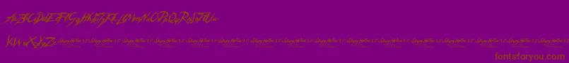 Шрифт SleepyHollow3.0 – коричневые шрифты на фиолетовом фоне