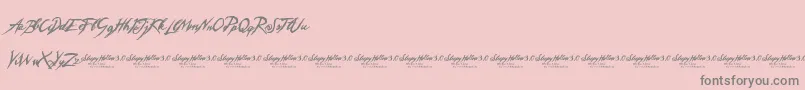Czcionka SleepyHollow3.0 – szare czcionki na różowym tle
