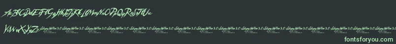 SleepyHollow3.0 Font – Green Fonts on Black Background