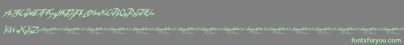 Czcionka SleepyHollow3.0 – zielone czcionki na szarym tle