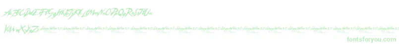 SleepyHollow3.0 Font – Green Fonts on White Background