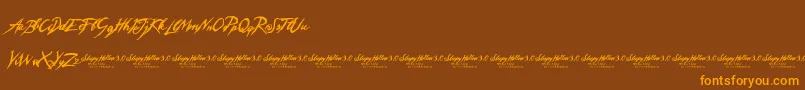 SleepyHollow3.0 Font – Orange Fonts on Brown Background