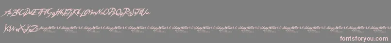 SleepyHollow3.0-Schriftart – Rosa Schriften auf grauem Hintergrund