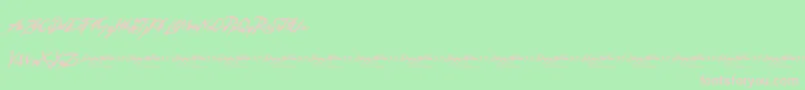 フォントSleepyHollow3.0 – 緑の背景にピンクのフォント
