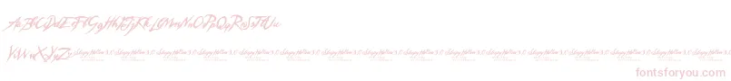 Шрифт SleepyHollow3.0 – розовые шрифты на белом фоне