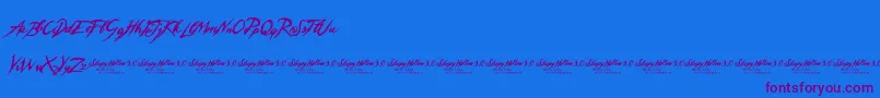 SleepyHollow3.0 Font – Purple Fonts on Blue Background