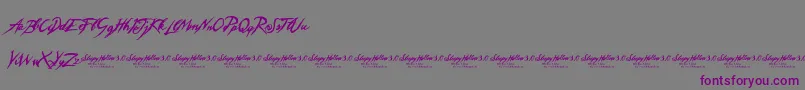 Шрифт SleepyHollow3.0 – фиолетовые шрифты на сером фоне