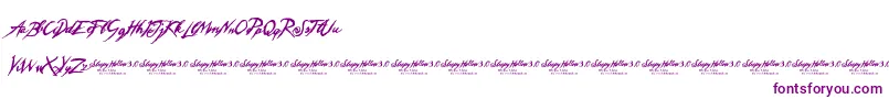 SleepyHollow3.0 Font – Purple Fonts on White Background