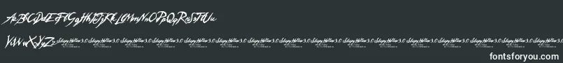 SleepyHollow3.0-Schriftart – Weiße Schriften auf schwarzem Hintergrund