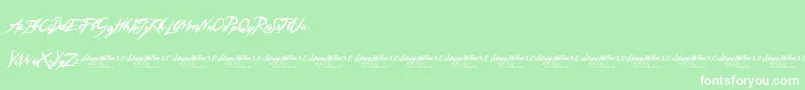 Czcionka SleepyHollow3.0 – białe czcionki na zielonym tle