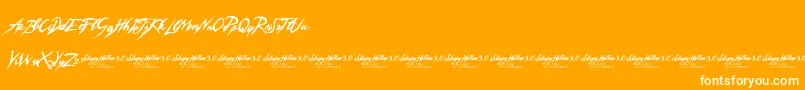 SleepyHollow3.0 Font – White Fonts on Orange Background