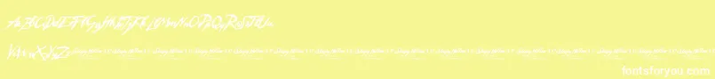SleepyHollow3.0 Font – White Fonts on Yellow Background