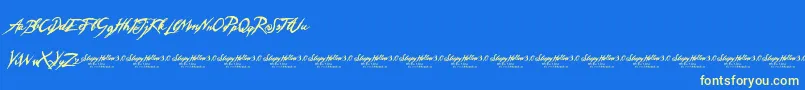 fuente SleepyHollow3.0 – Fuentes Amarillas Sobre Fondo Azul
