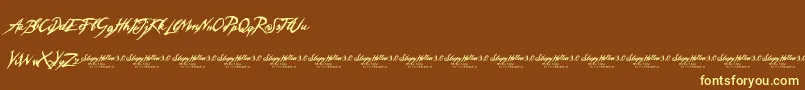 SleepyHollow3.0 Font – Yellow Fonts on Brown Background