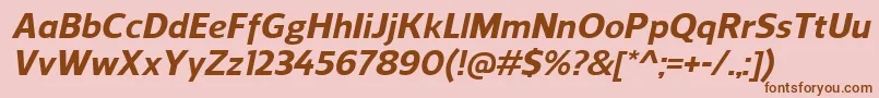 ReganExtrabolditalic Font – Brown Fonts on Pink Background
