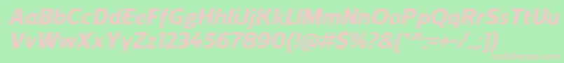 ReganExtrabolditalic Font – Pink Fonts on Green Background