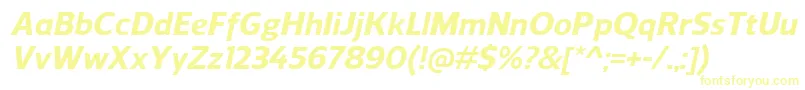 Czcionka ReganExtrabolditalic – żółte czcionki