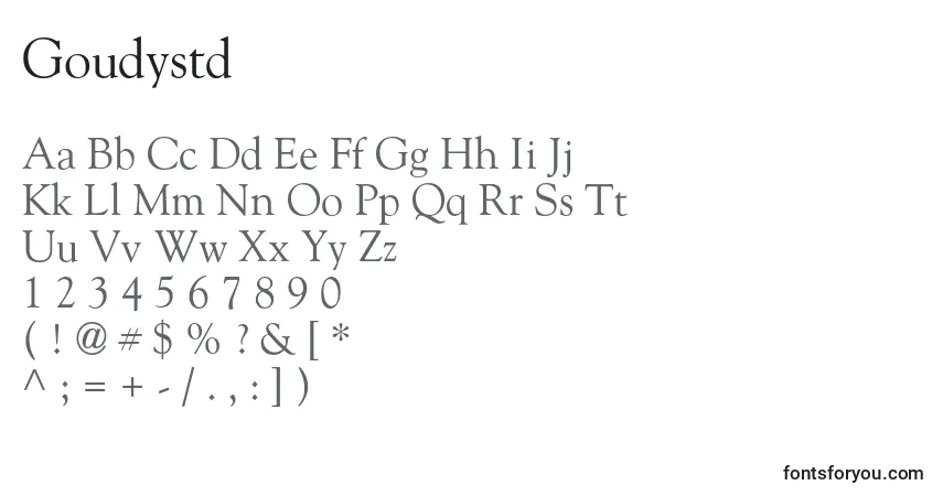 Goudystdフォント–アルファベット、数字、特殊文字