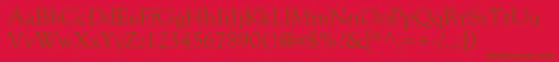 Police Goudystd – polices brunes sur fond rouge