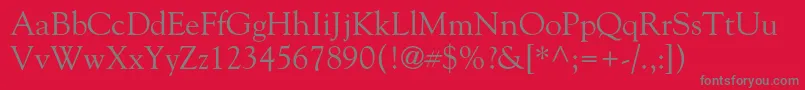 Goudystd Font – Gray Fonts on Red Background