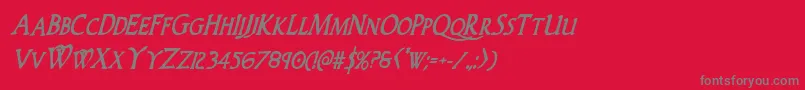Woodgodboldcondital Font – Gray Fonts on Red Background
