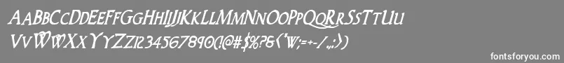 Woodgodboldcondital Font – White Fonts on Gray Background