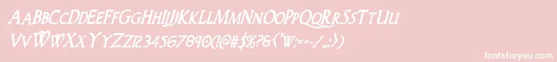 Woodgodboldcondital Font – White Fonts on Pink Background