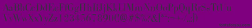 Fonte BodoniantiqueLightRegular – fontes pretas em um fundo violeta