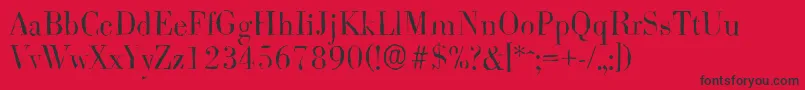 BodoniantiqueLightRegular Font – Black Fonts on Red Background