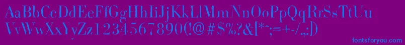 BodoniantiqueLightRegular Font – Blue Fonts on Purple Background