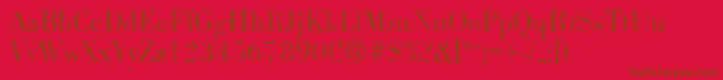 BodoniantiqueLightRegular Font – Brown Fonts on Red Background