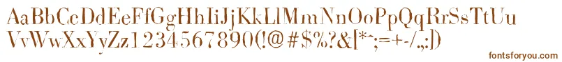 BodoniantiqueLightRegular Font – Brown Fonts on White Background