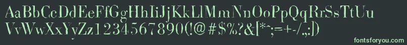 BodoniantiqueLightRegular Font – Green Fonts on Black Background