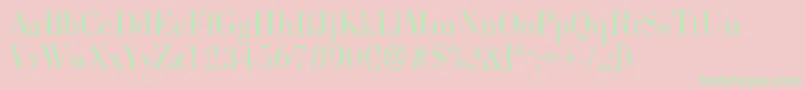BodoniantiqueLightRegular Font – Green Fonts on Pink Background